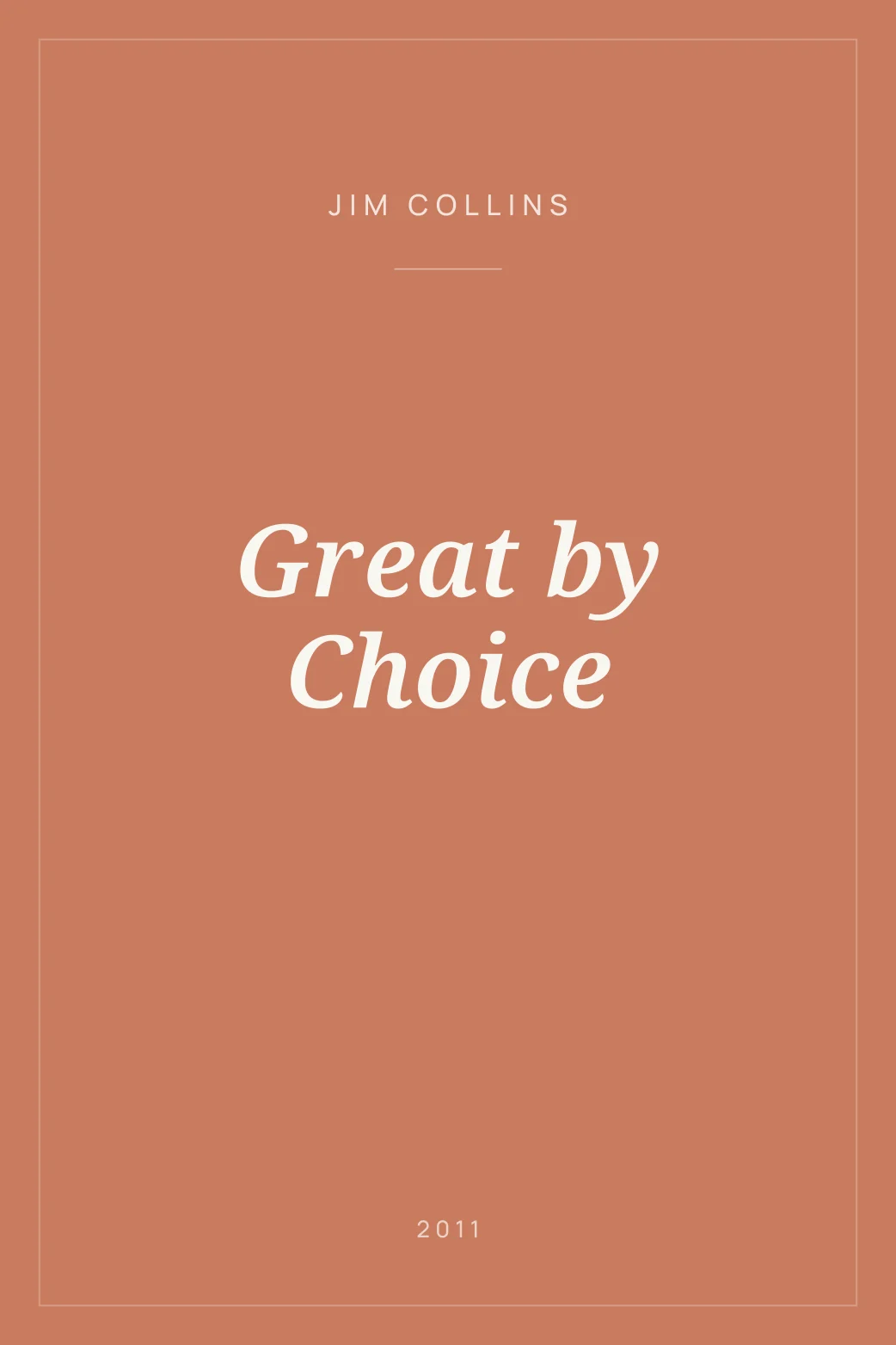 Portada de Great by Choice
