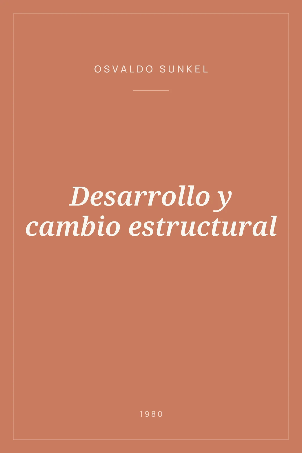 Portada de Desarrollo y cambio estructural