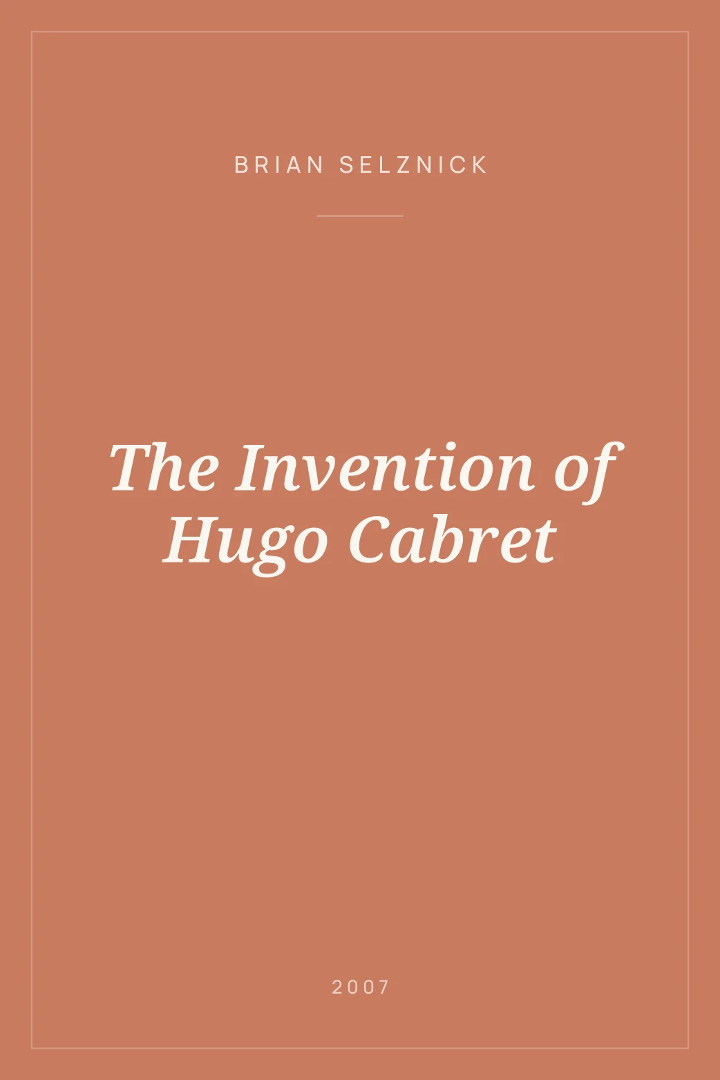 Portada de The Invention of Hugo Cabret