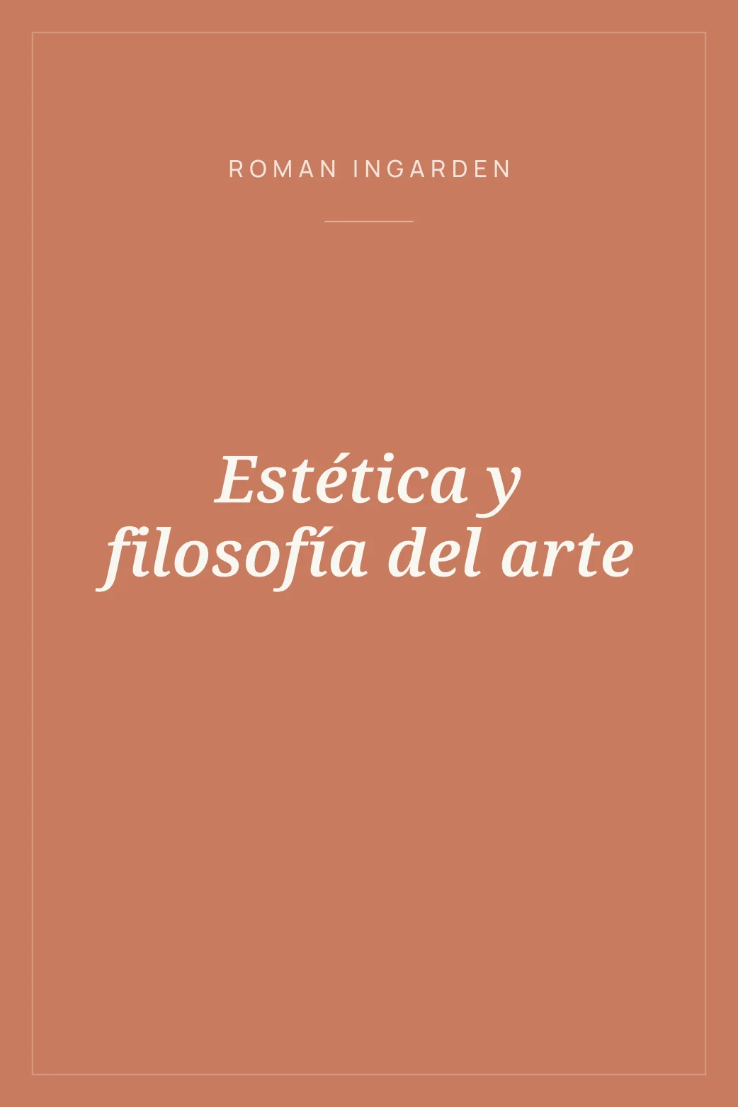 Portada de Estética y filosofía del arte