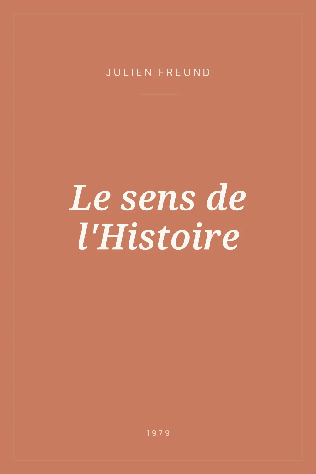 Portada de Le sens de l'Histoire