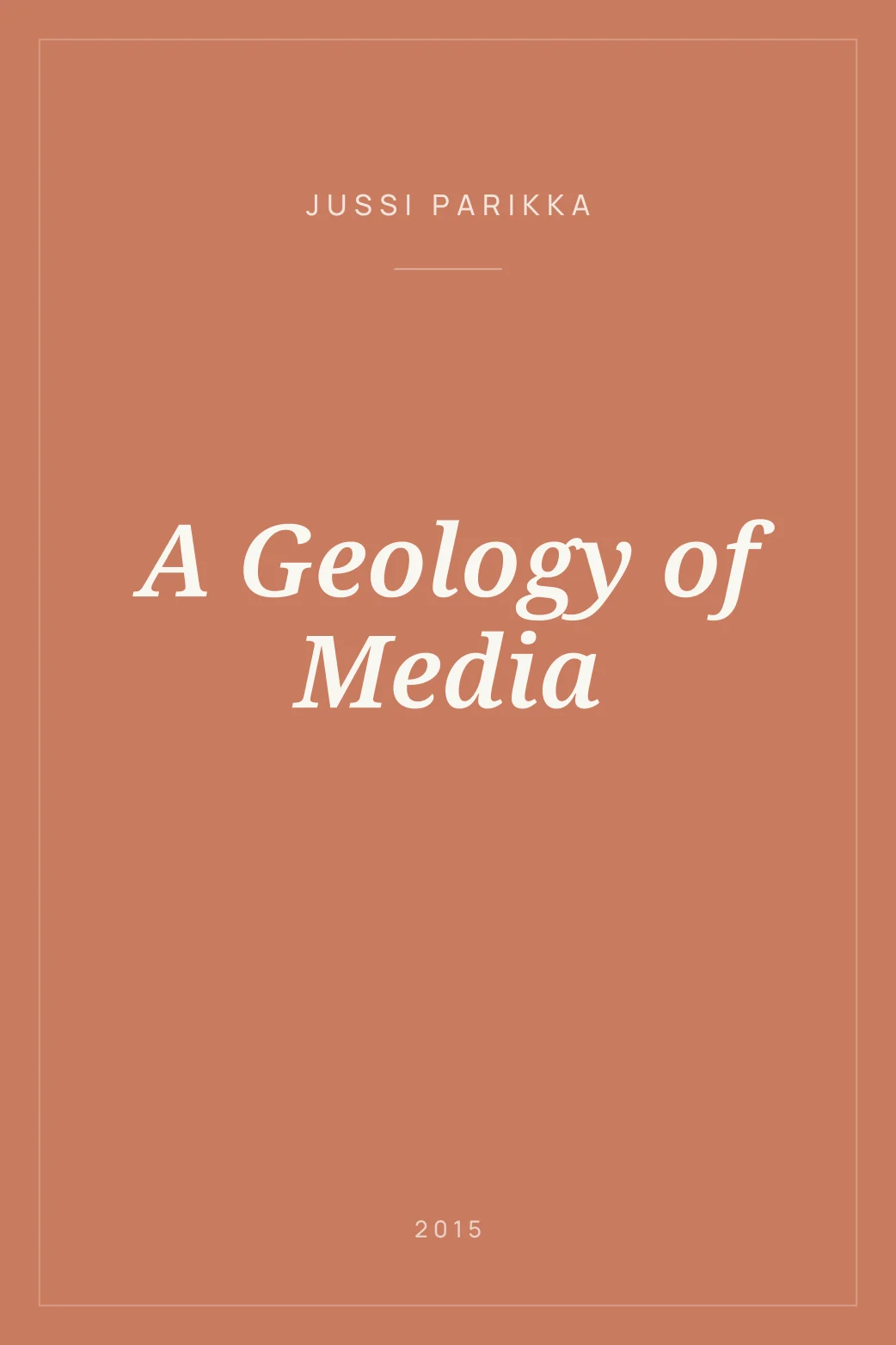 Portada de A Geology of Media