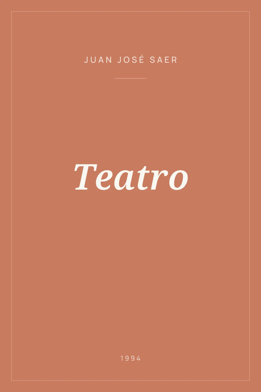 Portada de Teatro