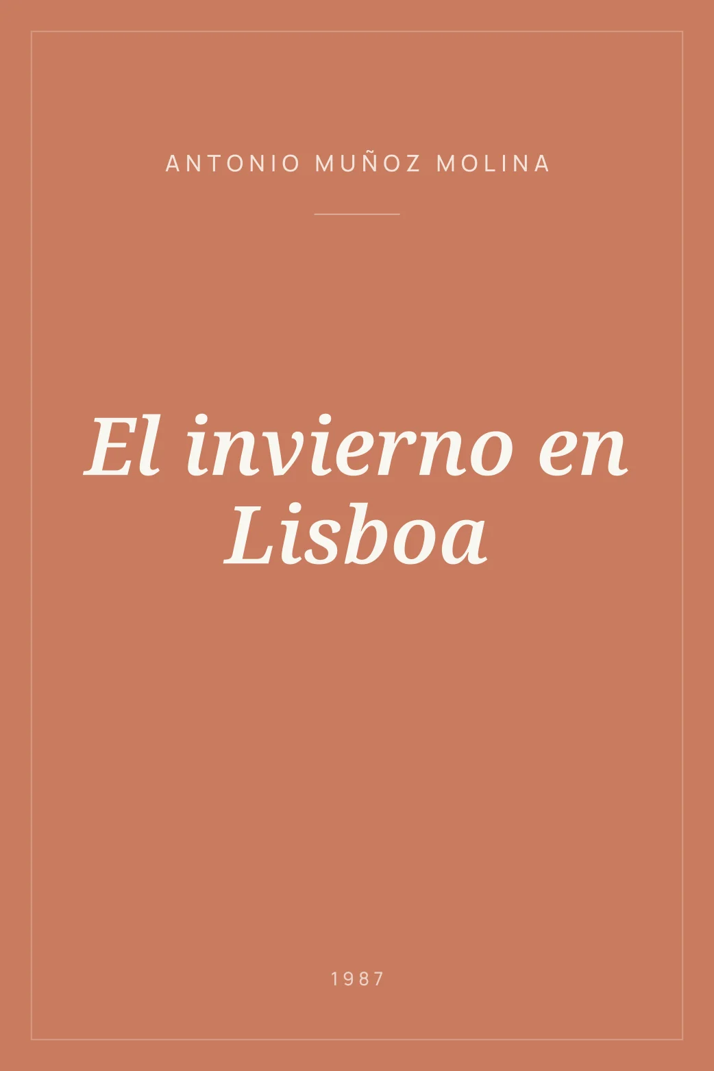 Portada de El invierno en Lisboa
