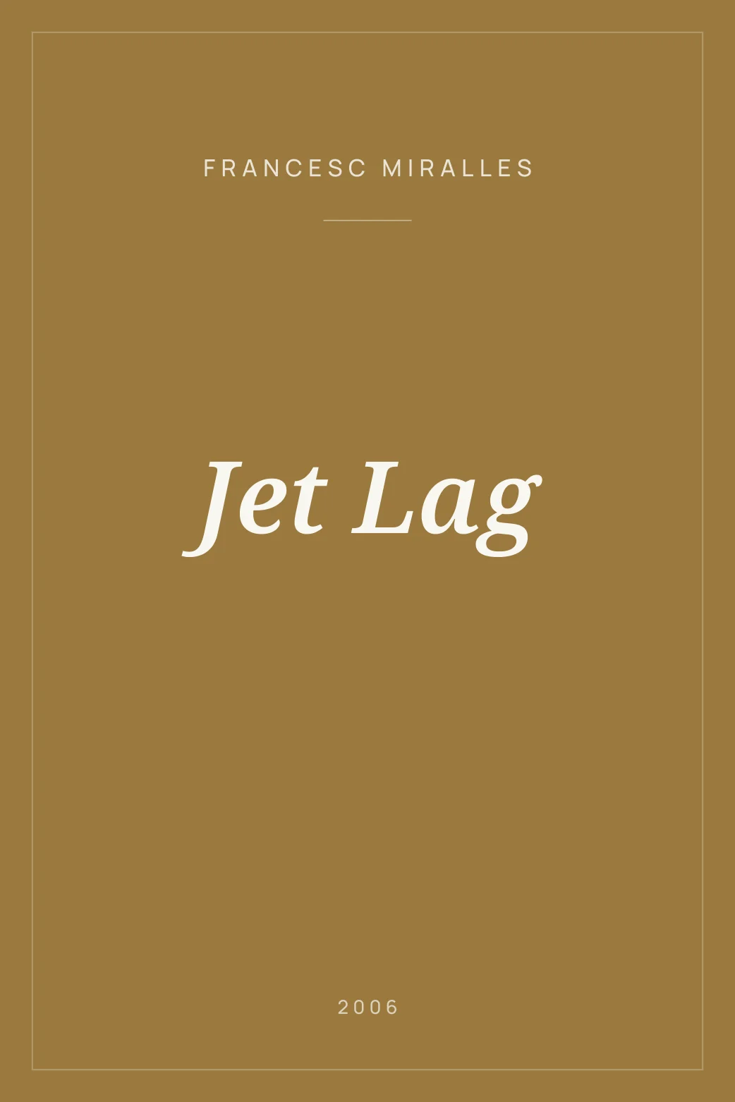 Portada de Jet Lag