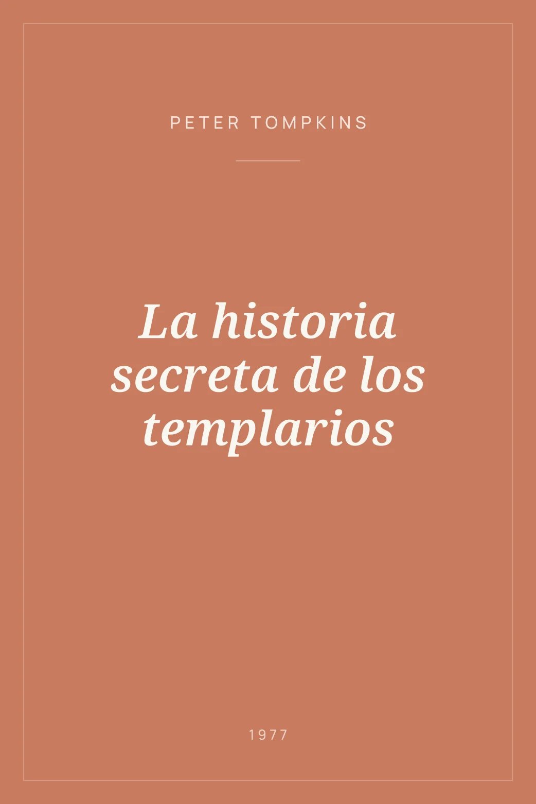 Portada de La historia secreta de los templarios