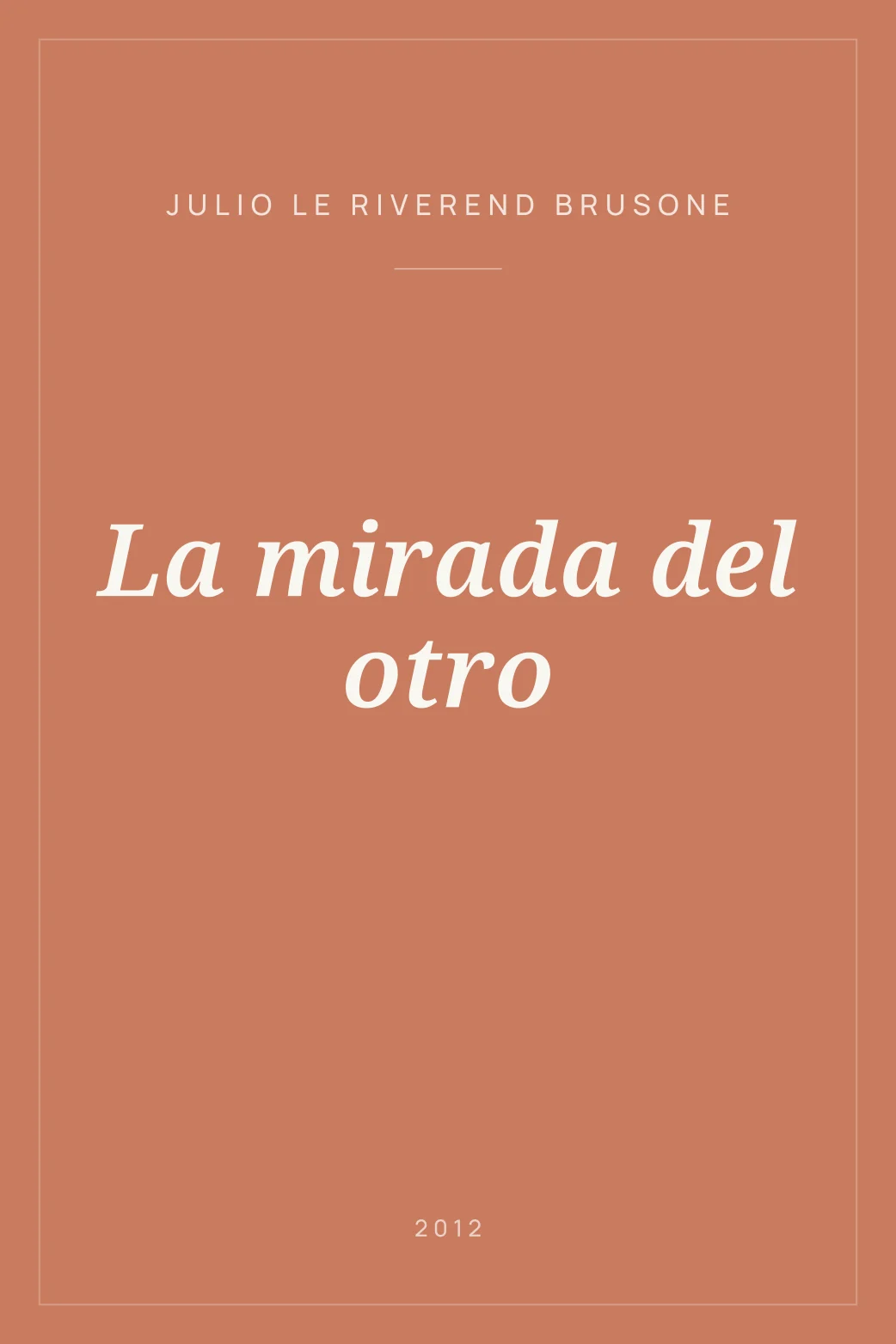 Portada de La mirada del otro