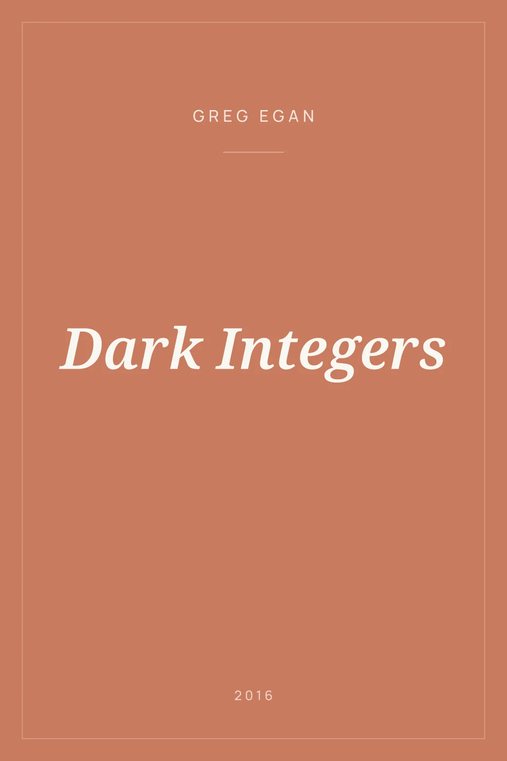 Portada de Dark Integers
