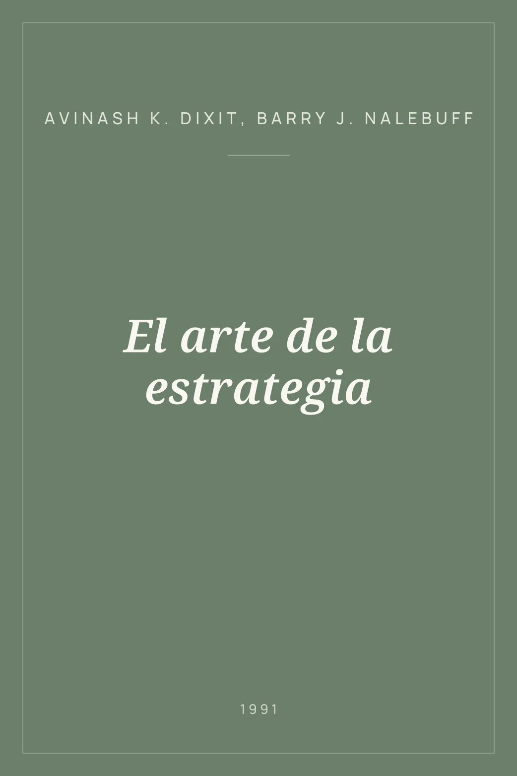 Portada de El arte de la estrategia