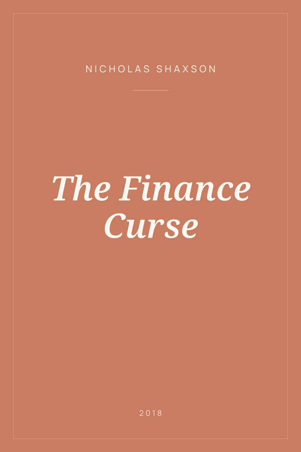 Portada de The Finance Curse