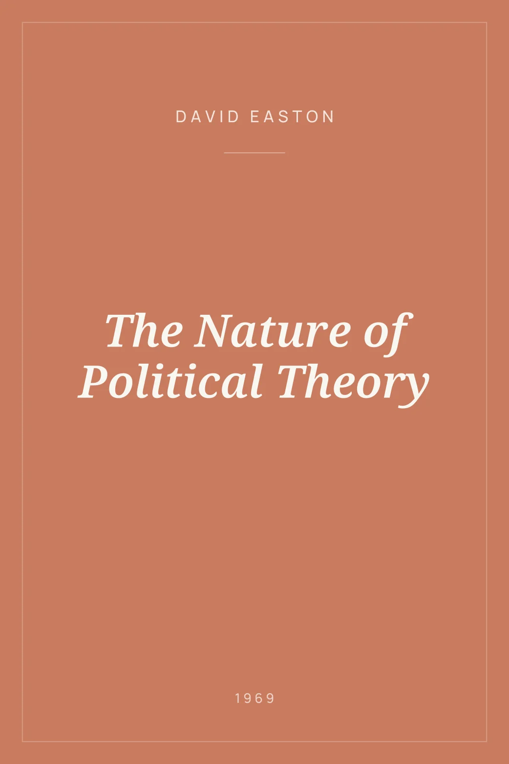 Portada de The Nature of Political Theory
