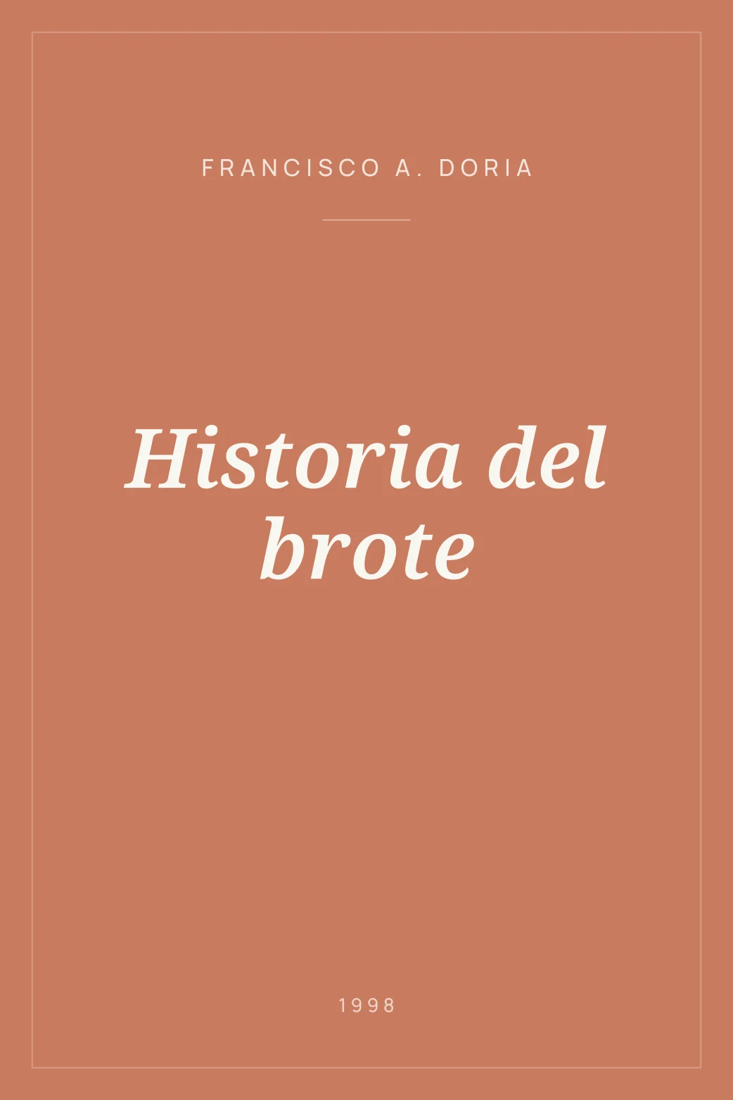 Portada de Historia del brote