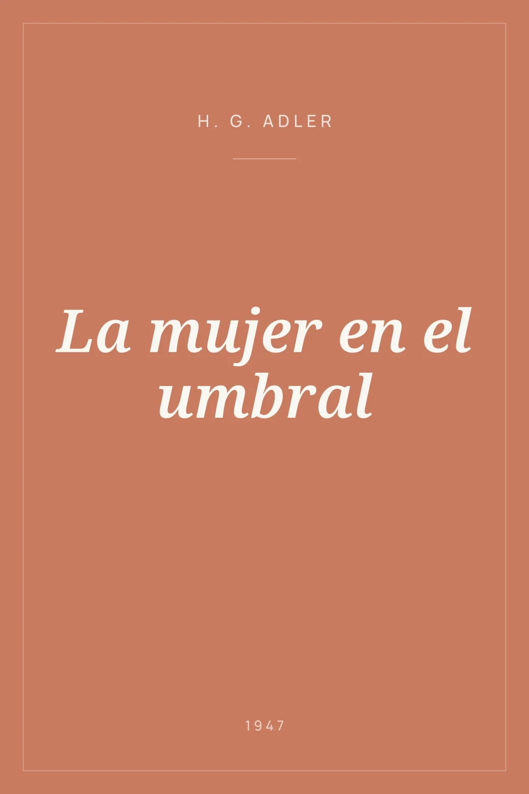 Portada de La mujer en el umbral
