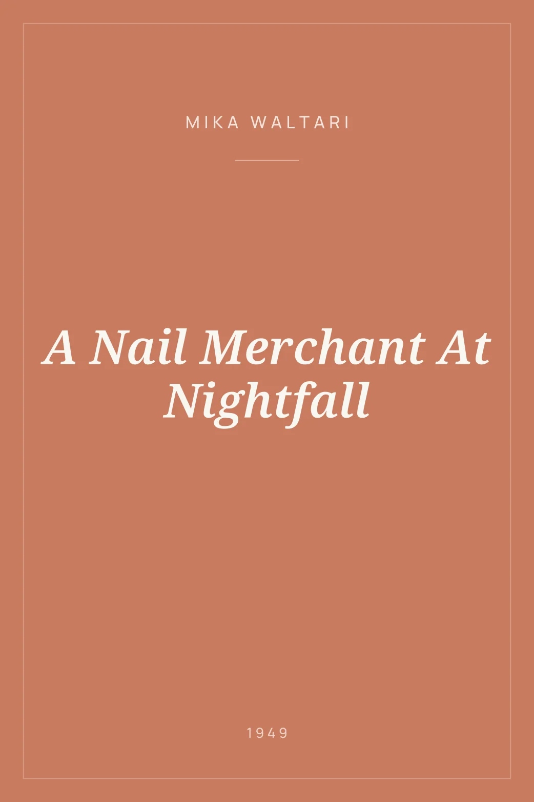 Portada de A Nail Merchant At Nightfall