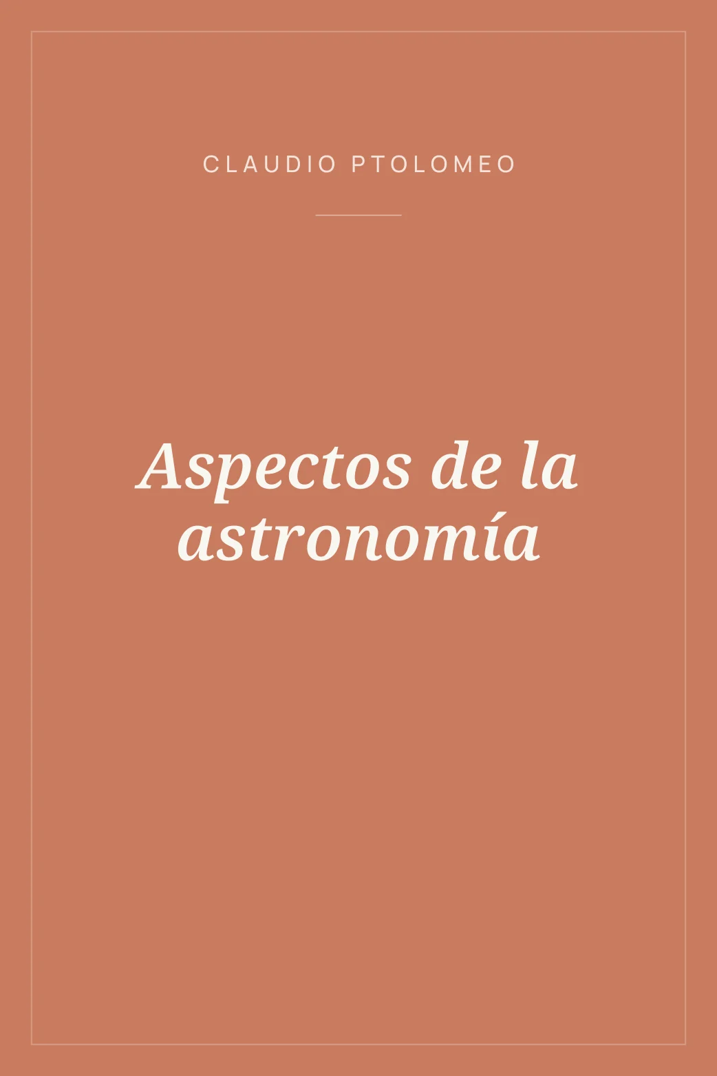 Portada de Aspectos de la astronomía
