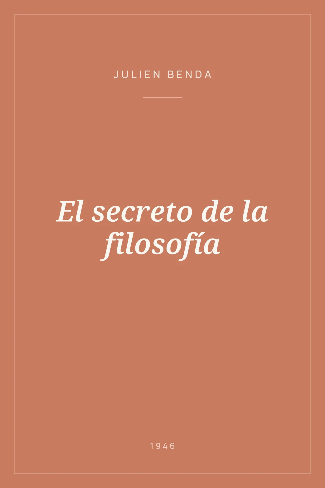 Portada de El secreto de la filosofía