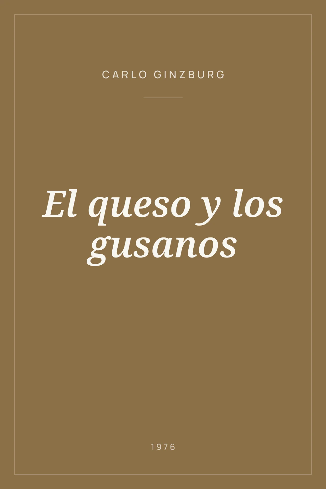 Portada de El queso y los gusanos