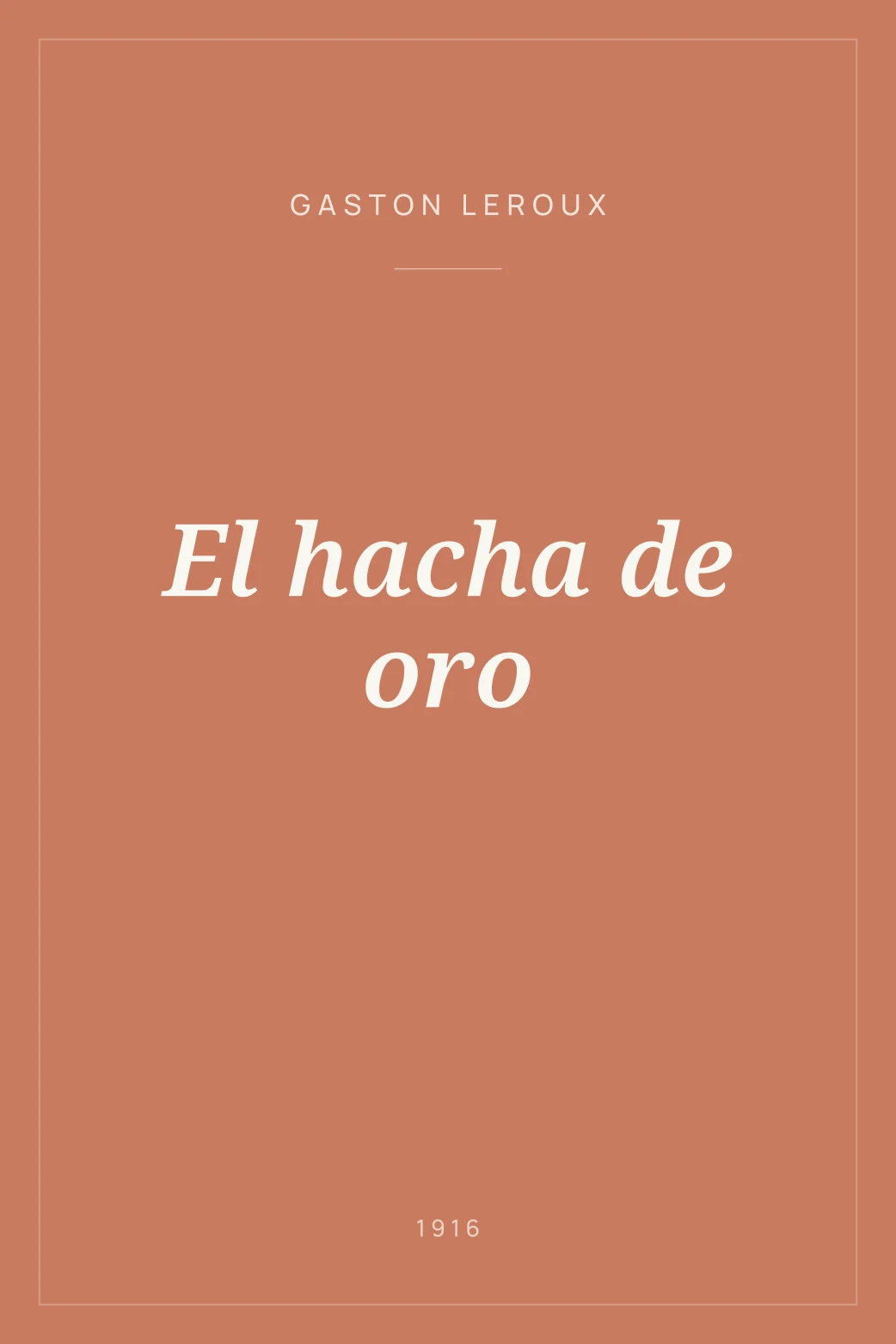 Portada de El hacha de oro