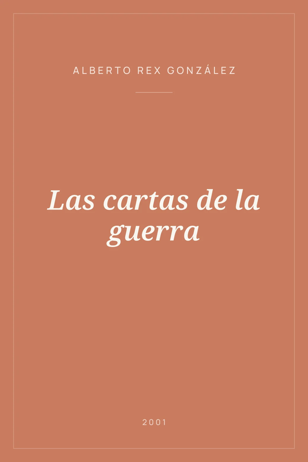 Portada de Las cartas de la guerra