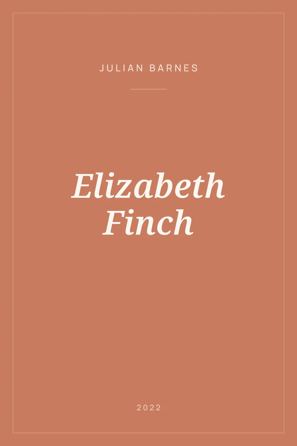 Portada de Elizabeth Finch