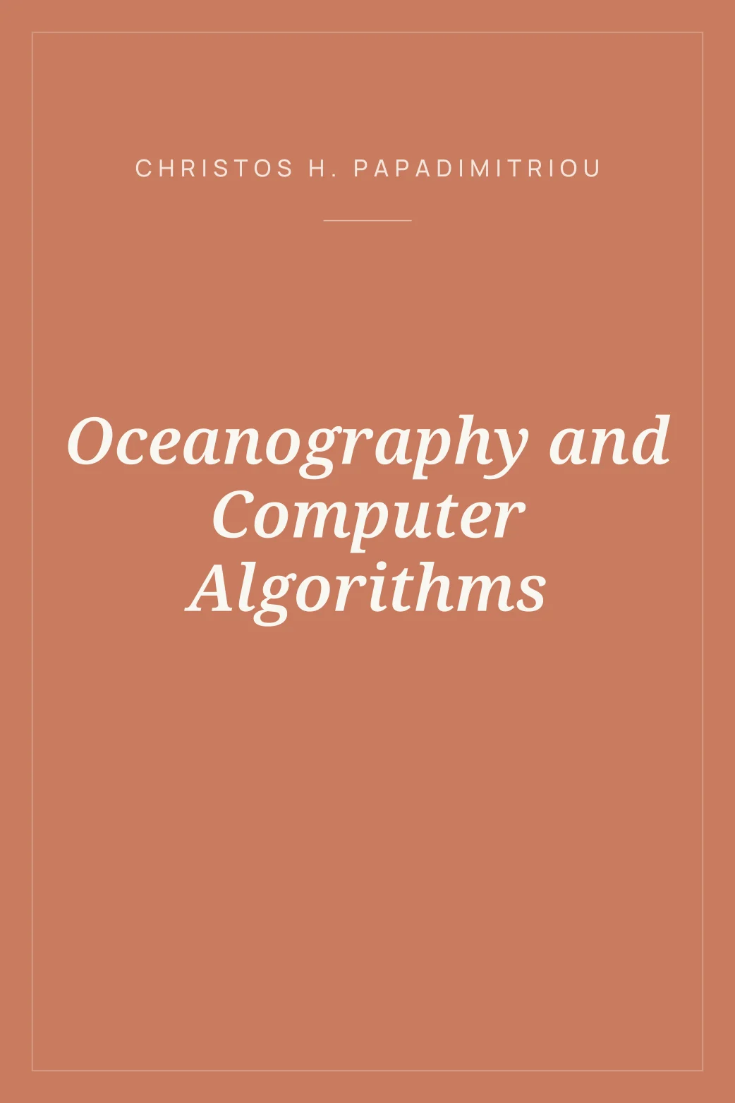 Portada de Oceanography and Computer Algorithms