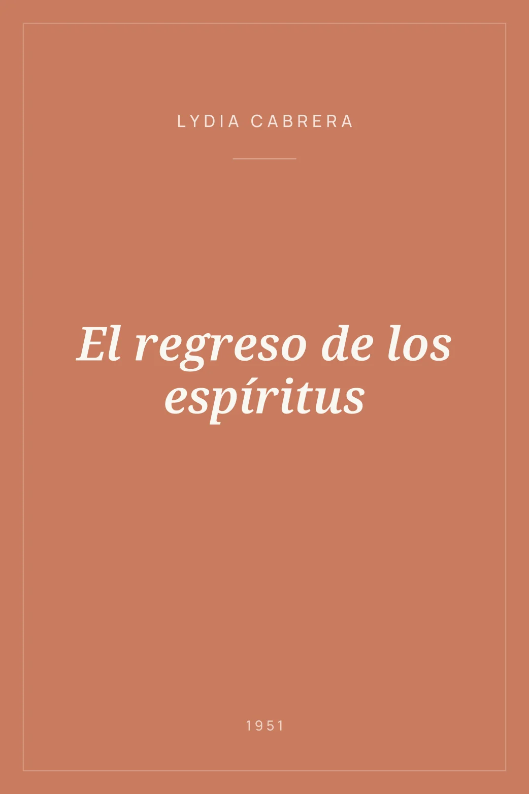 Portada de El regreso de los espíritus