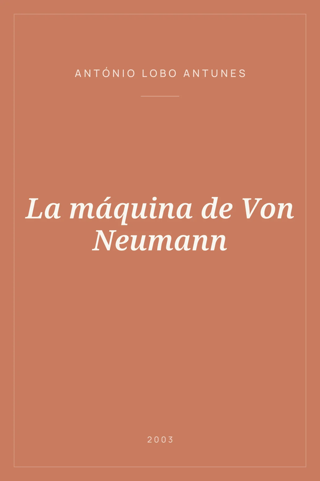 Portada de La máquina de Von Neumann