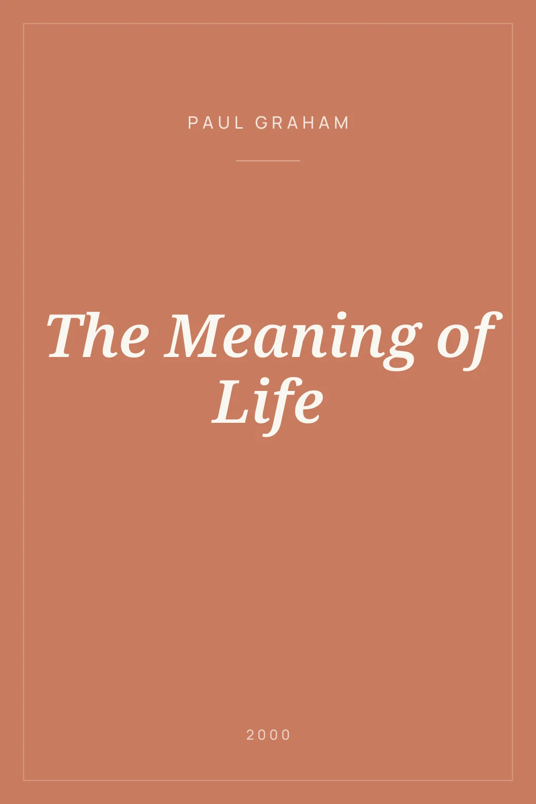 Portada de The Meaning of Life