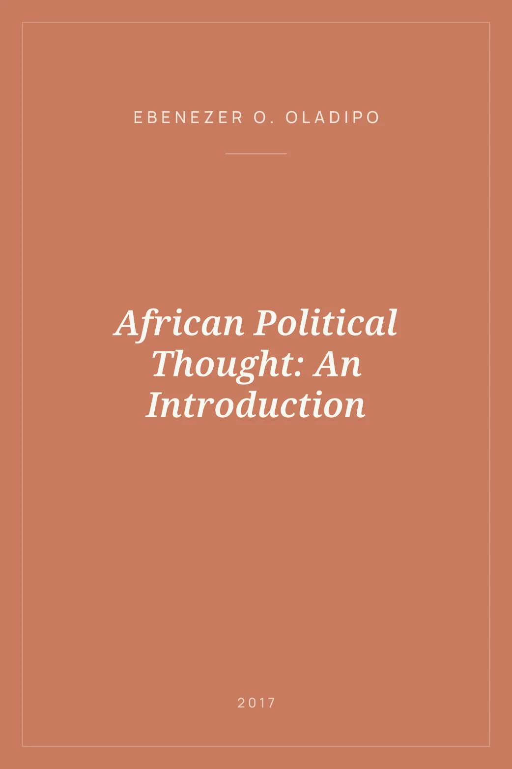 Portada de African Political Thought: An Introduction