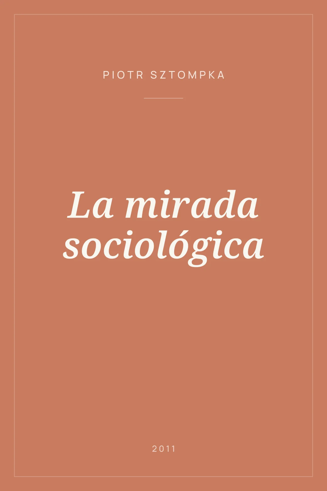 Portada de La mirada sociológica
