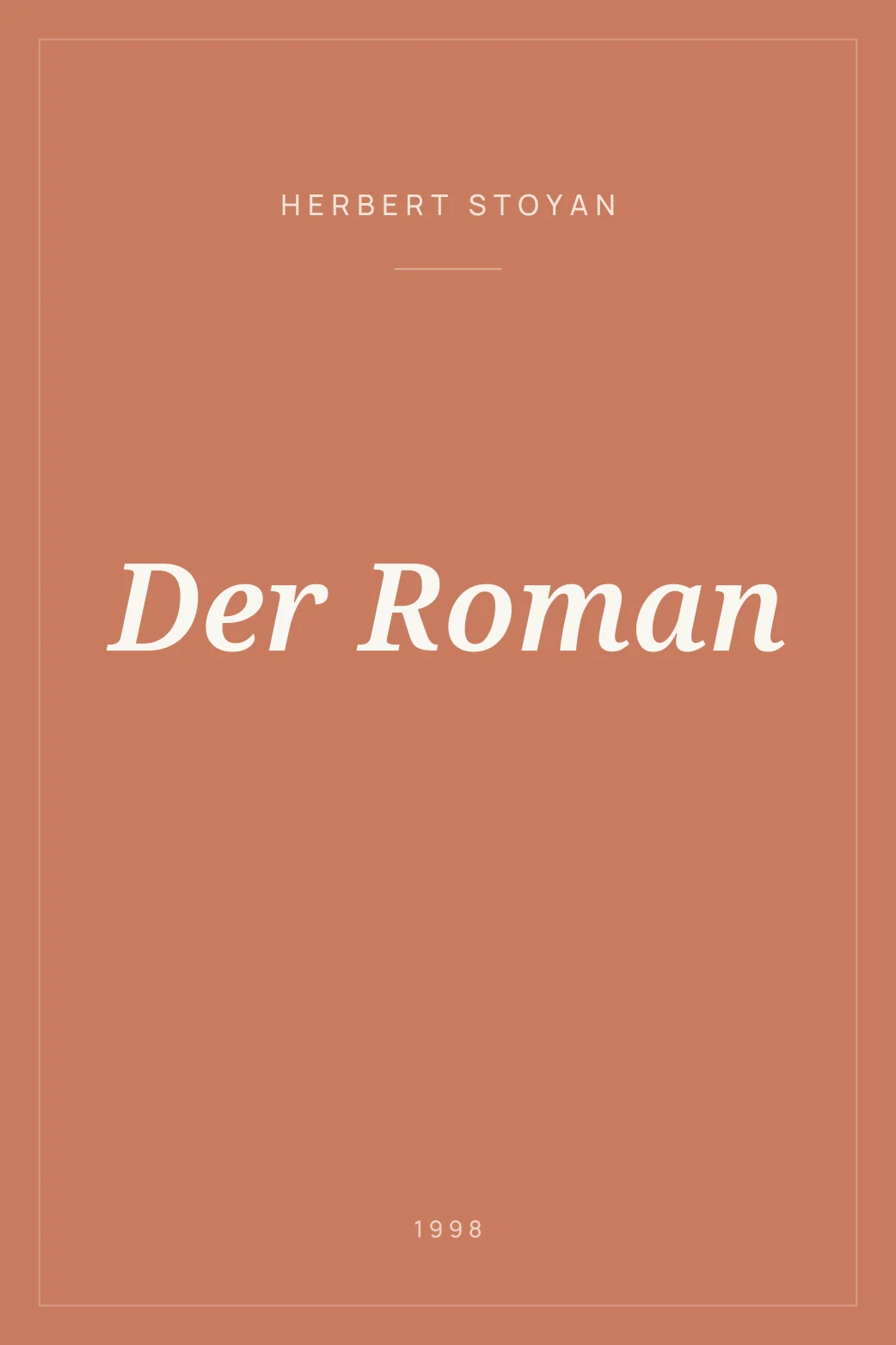 Portada de Der Roman