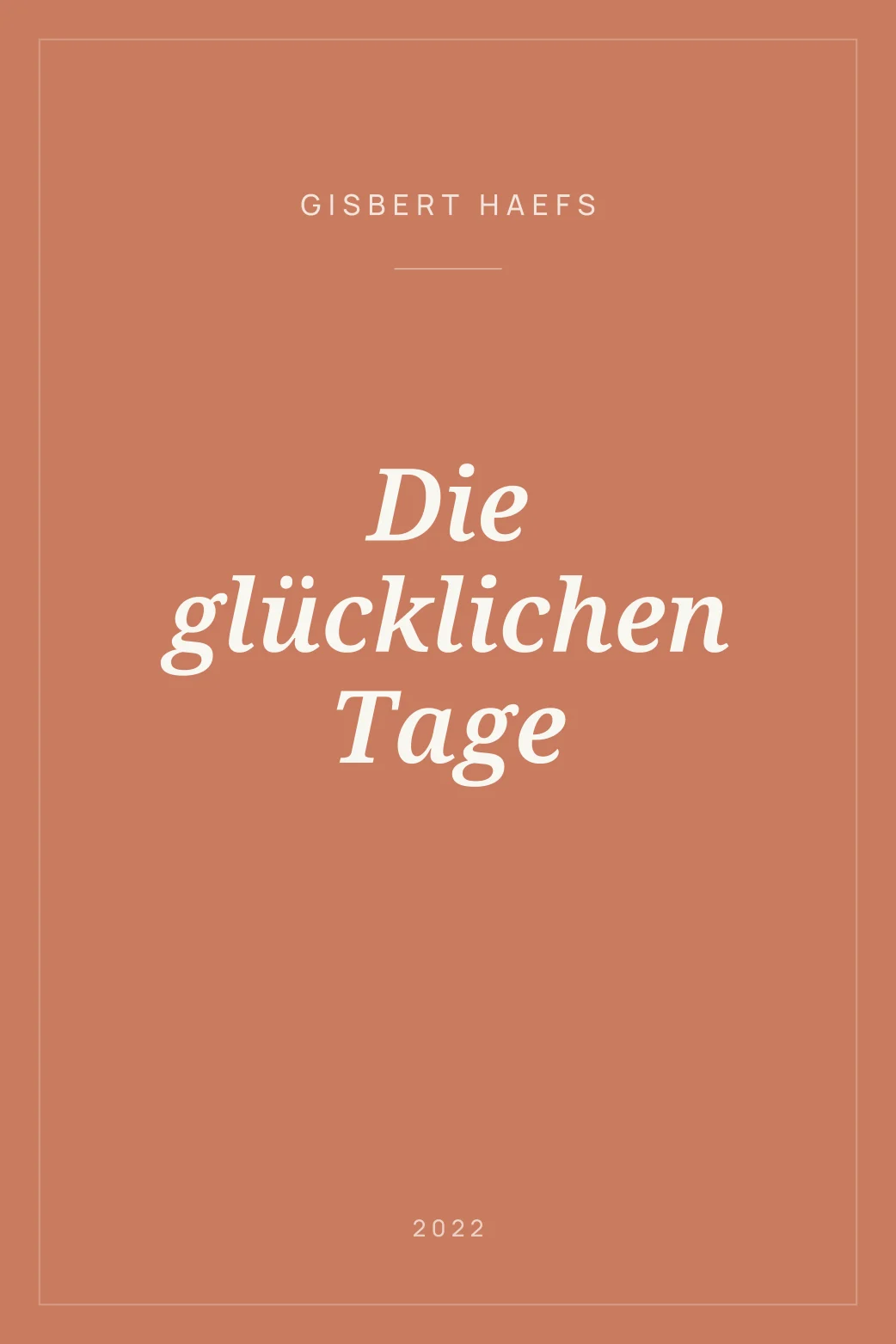 Portada de Die glücklichen Tage