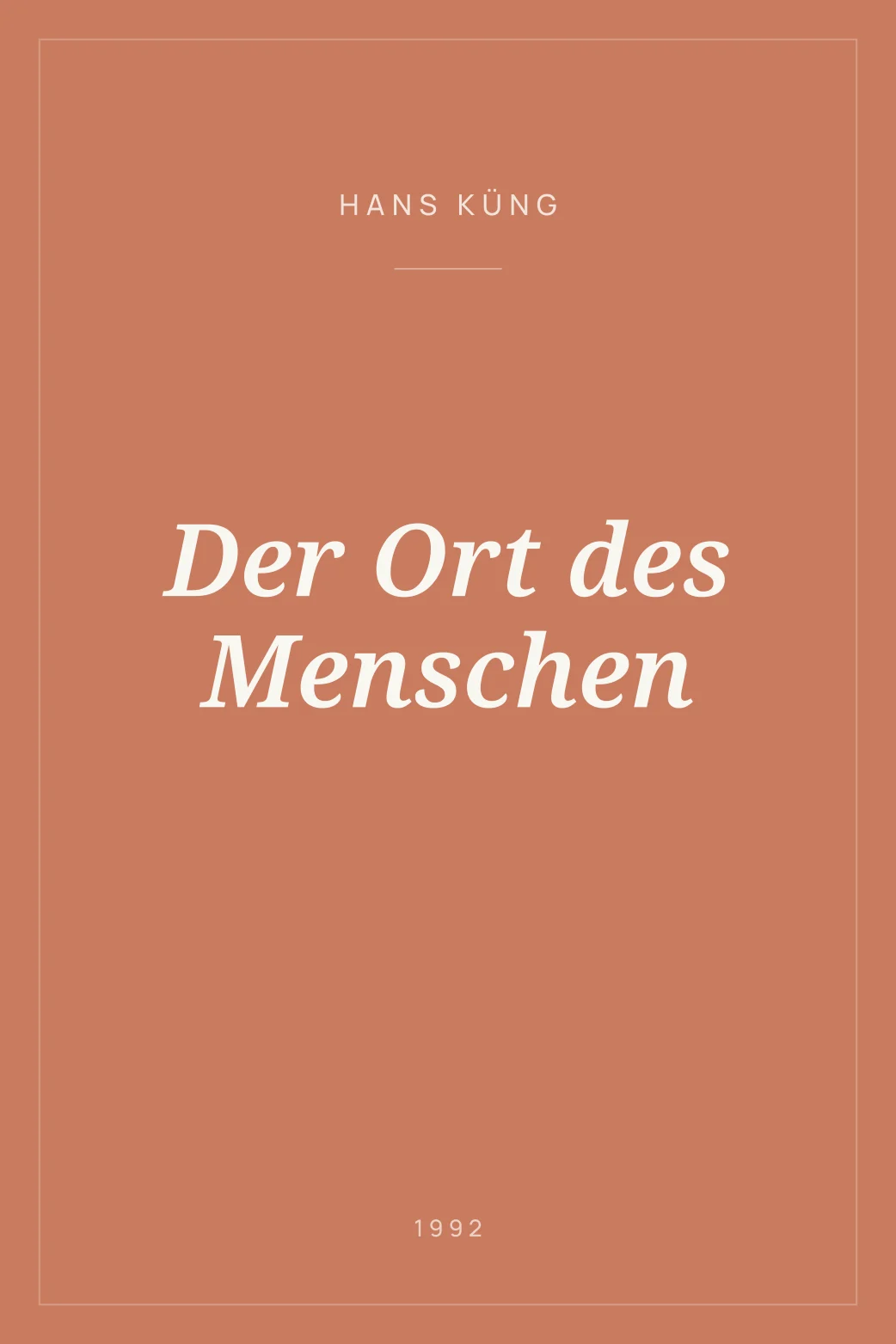 Portada de Der Ort des Menschen