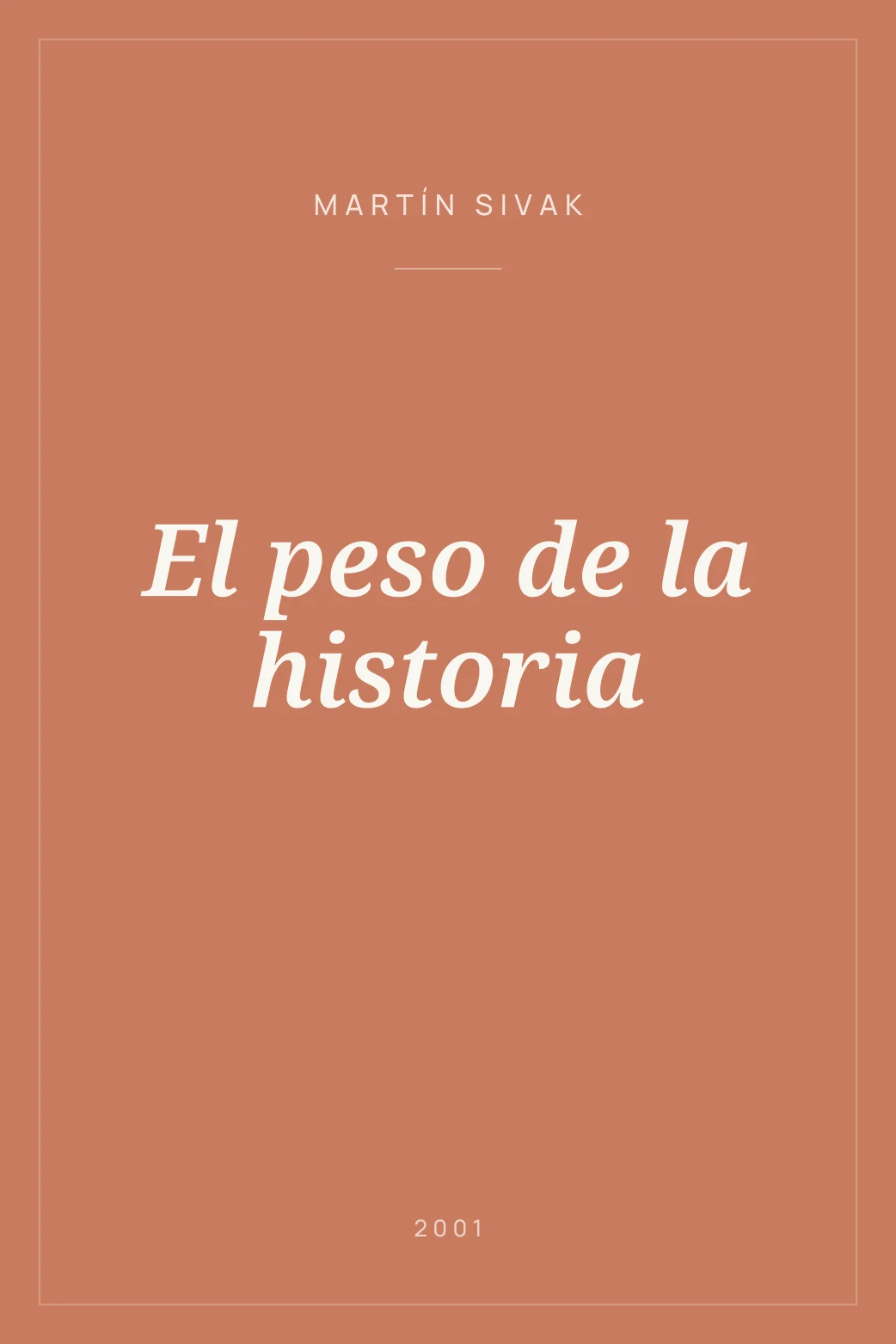 Portada de El peso de la historia