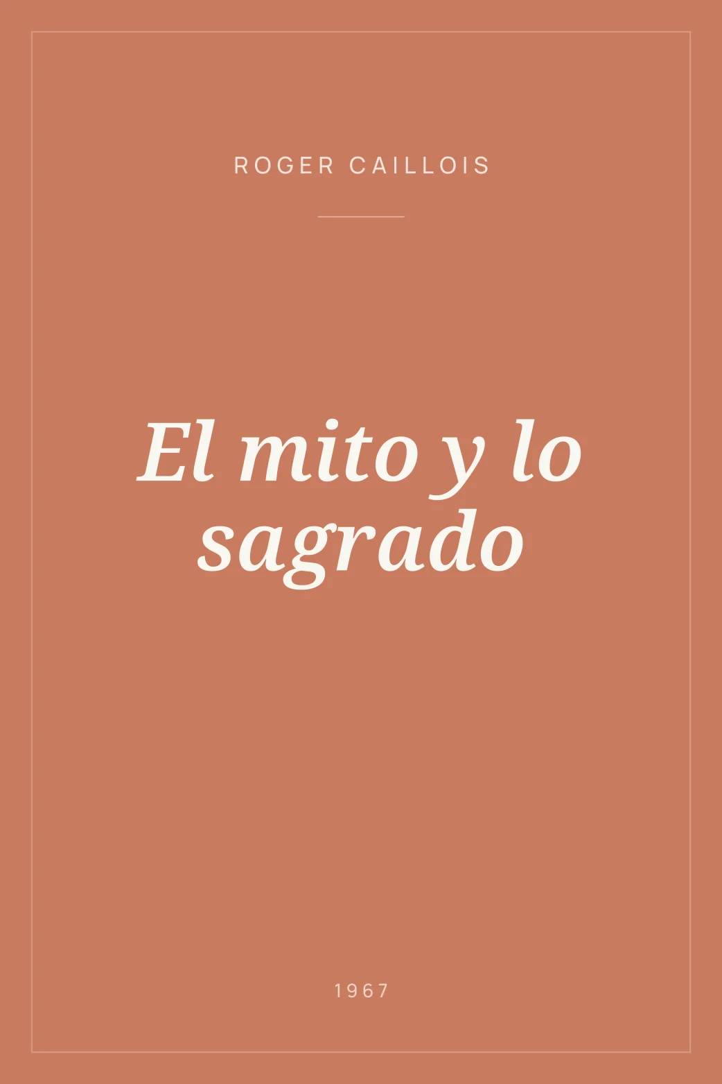 Portada de El mito y lo sagrado