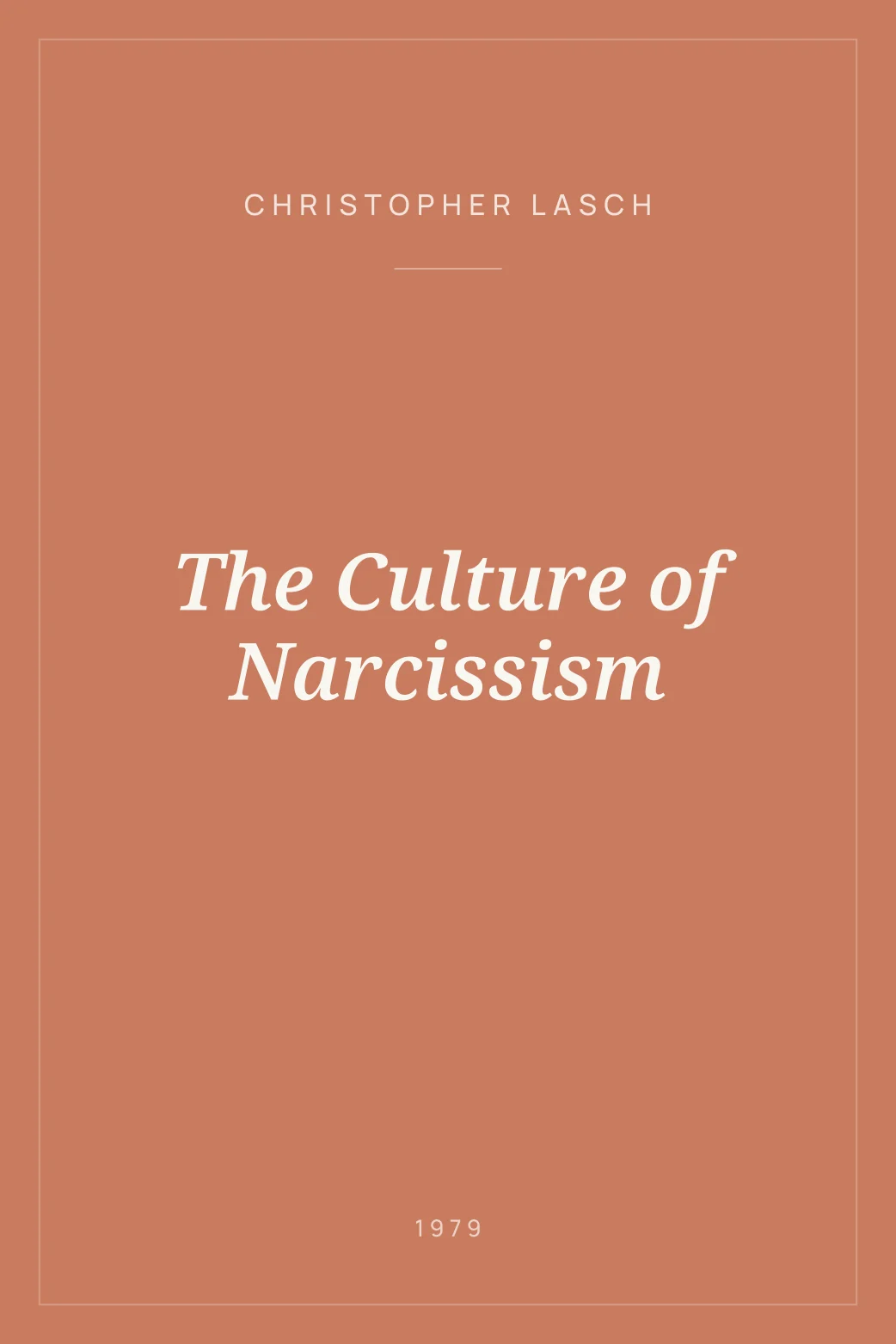 Portada de The Culture of Narcissism