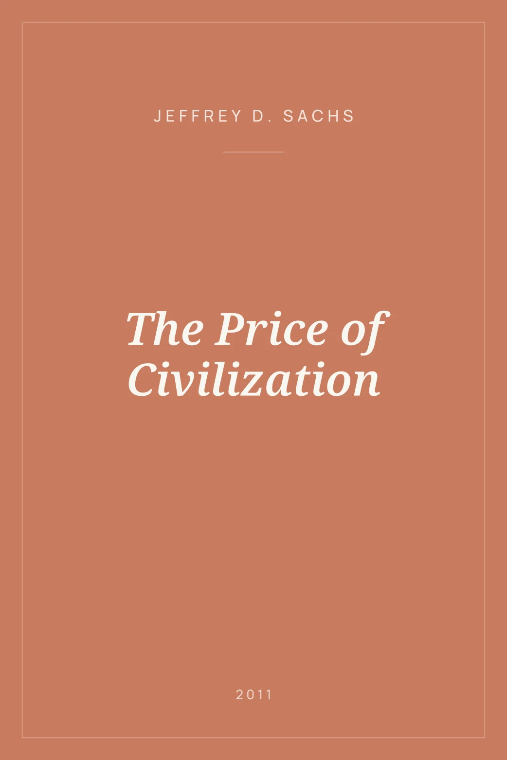 Portada de The Price of Civilization