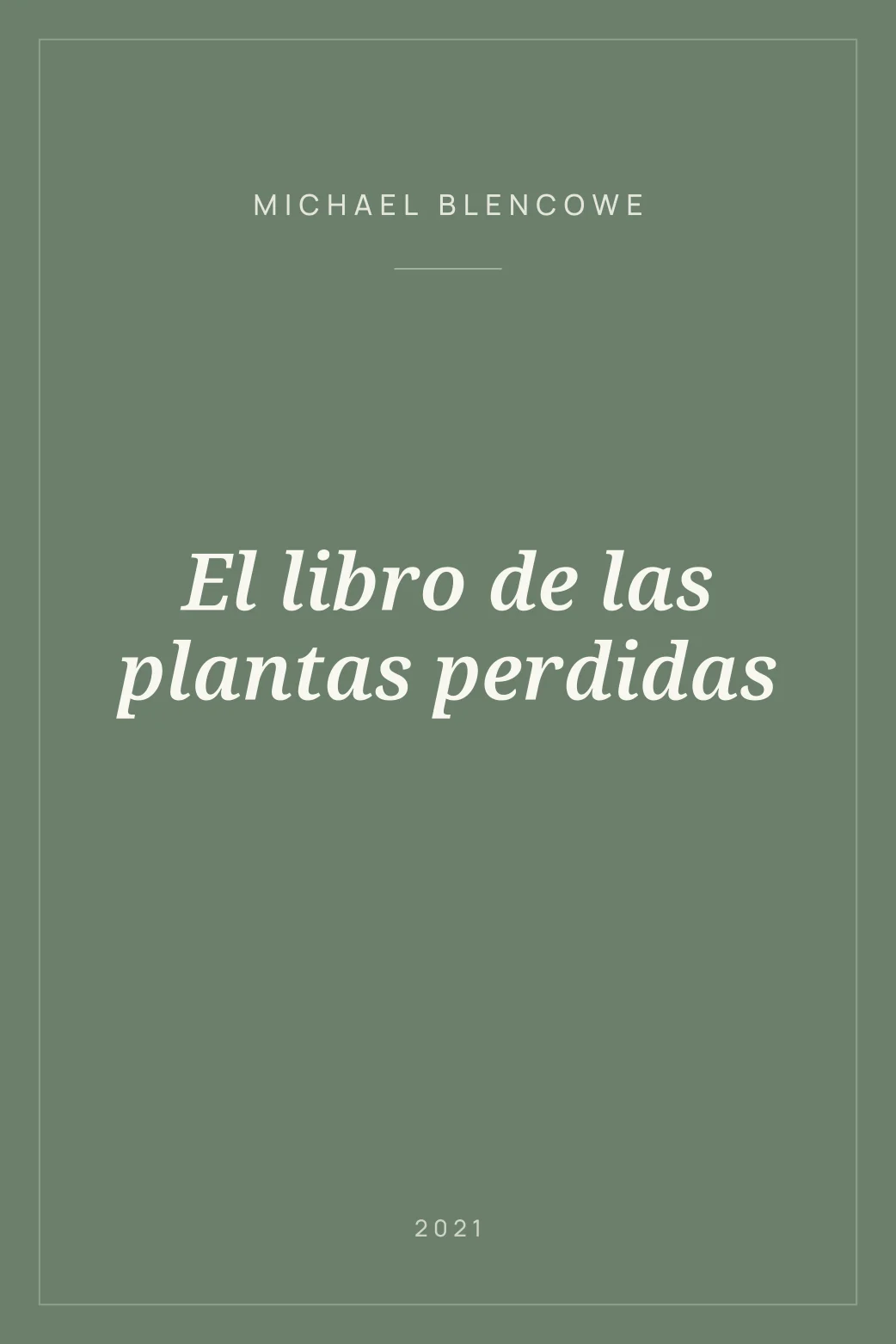 Portada de El libro de las plantas perdidas