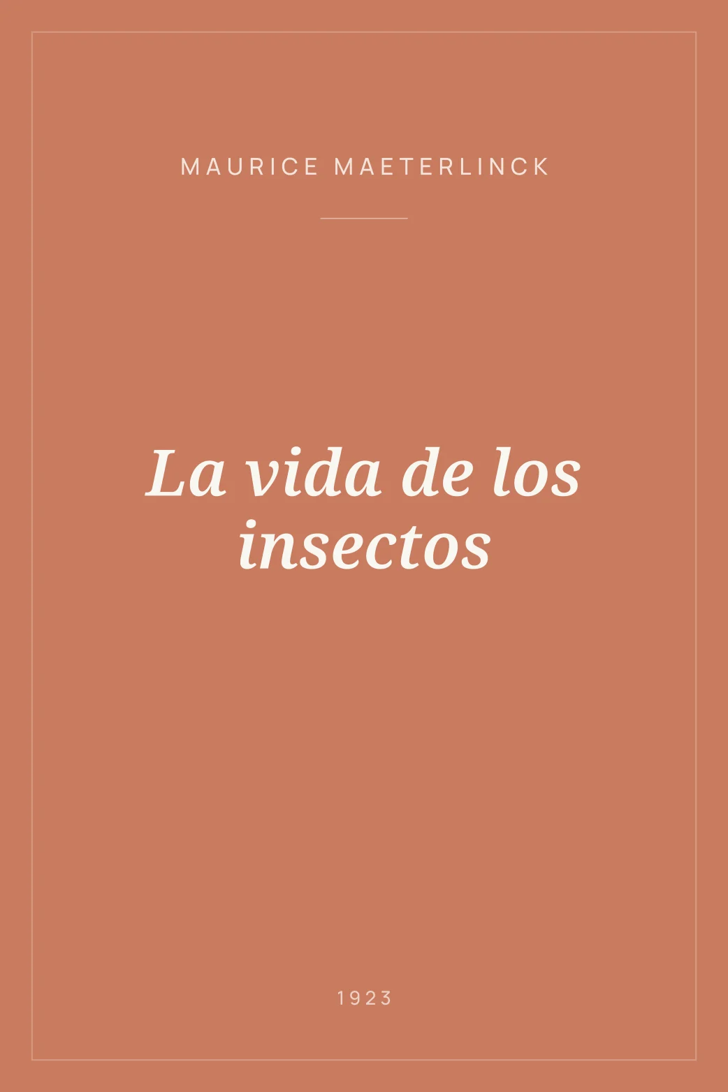 Portada de La vida de los insectos