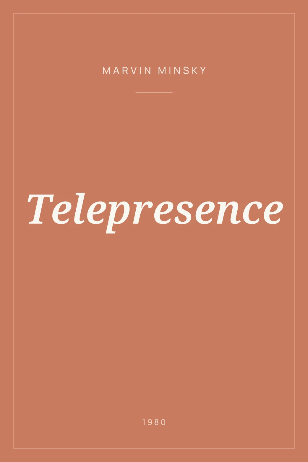 Portada de Telepresence