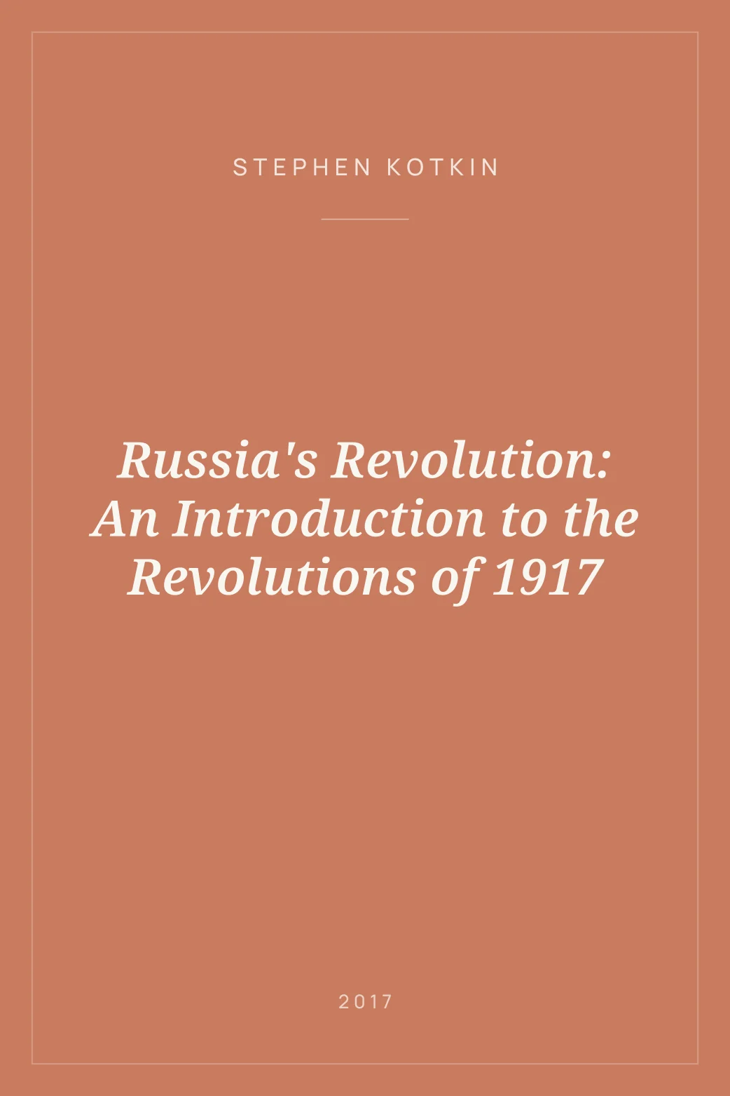 Portada de Russia's Revolution: An Introduction to the Revolutions of 1917