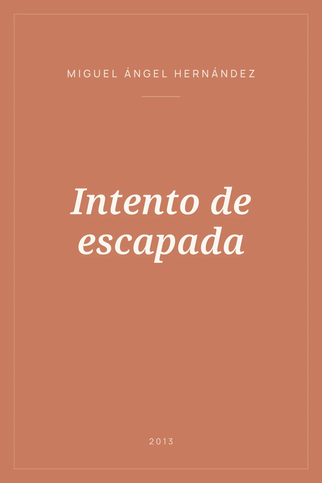 Portada de Intento de escapada
