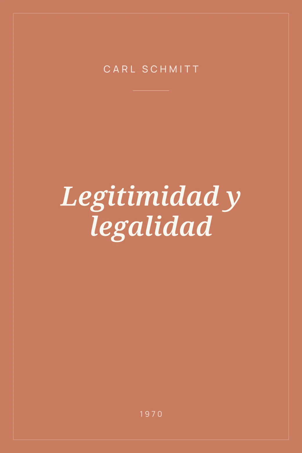 Portada de Legitimidad y legalidad