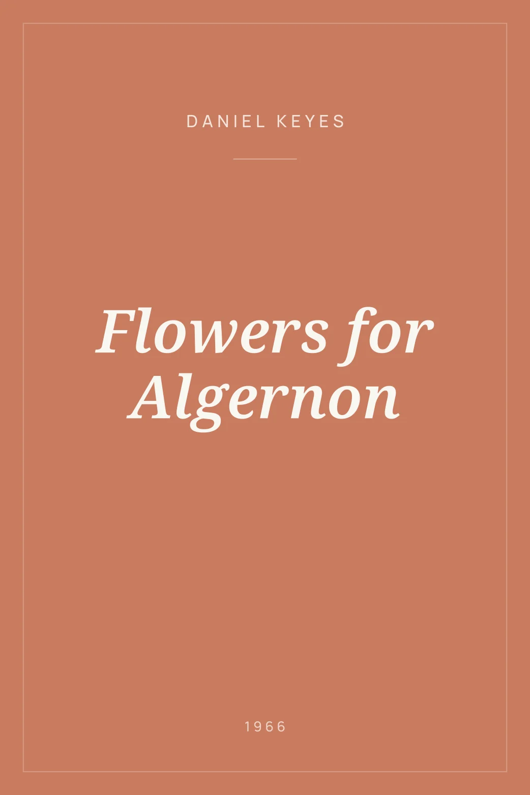 Portada de Flowers for Algernon