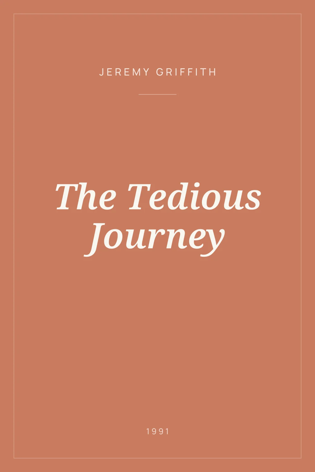 Portada de The Tedious Journey
