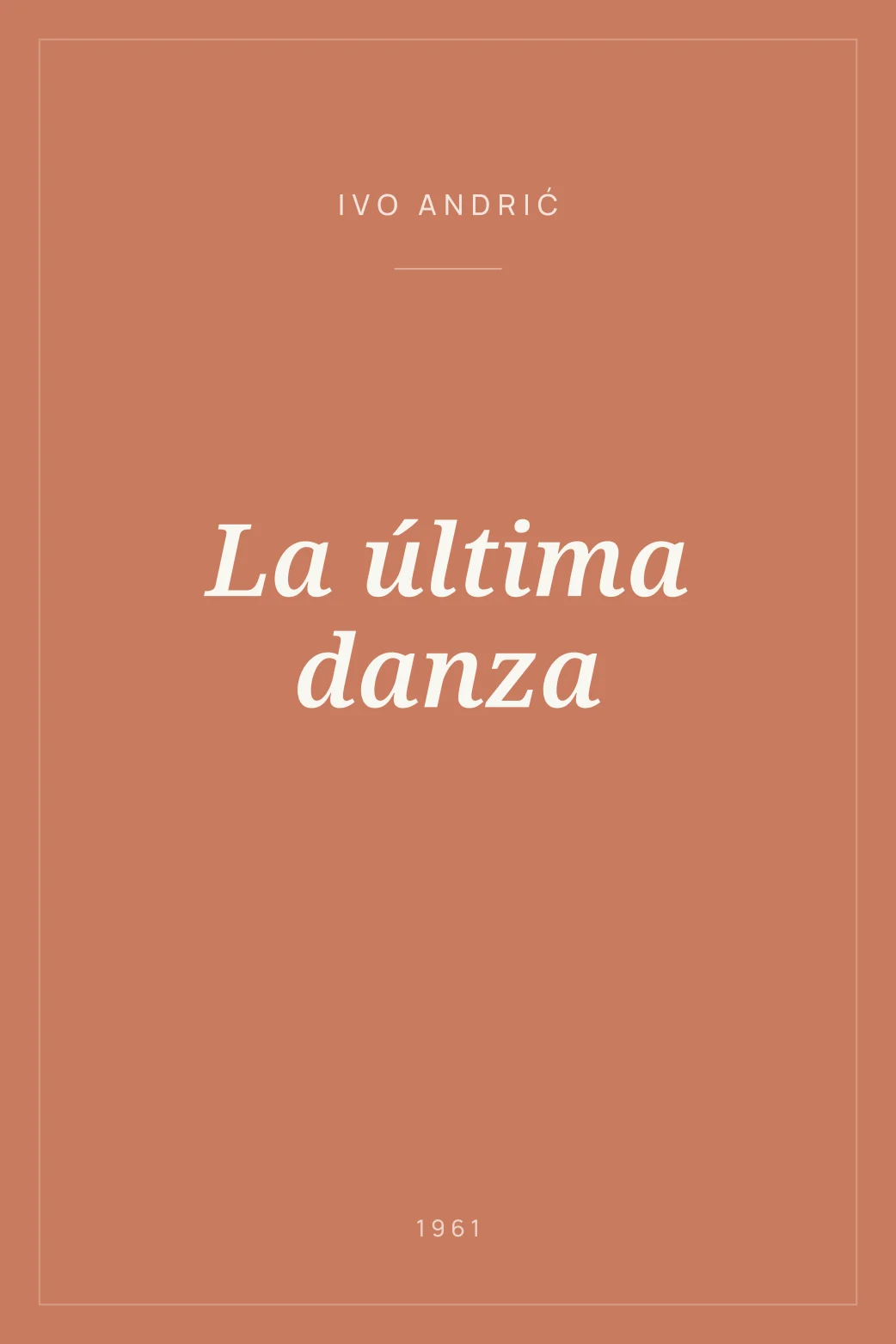 Portada de La última danza