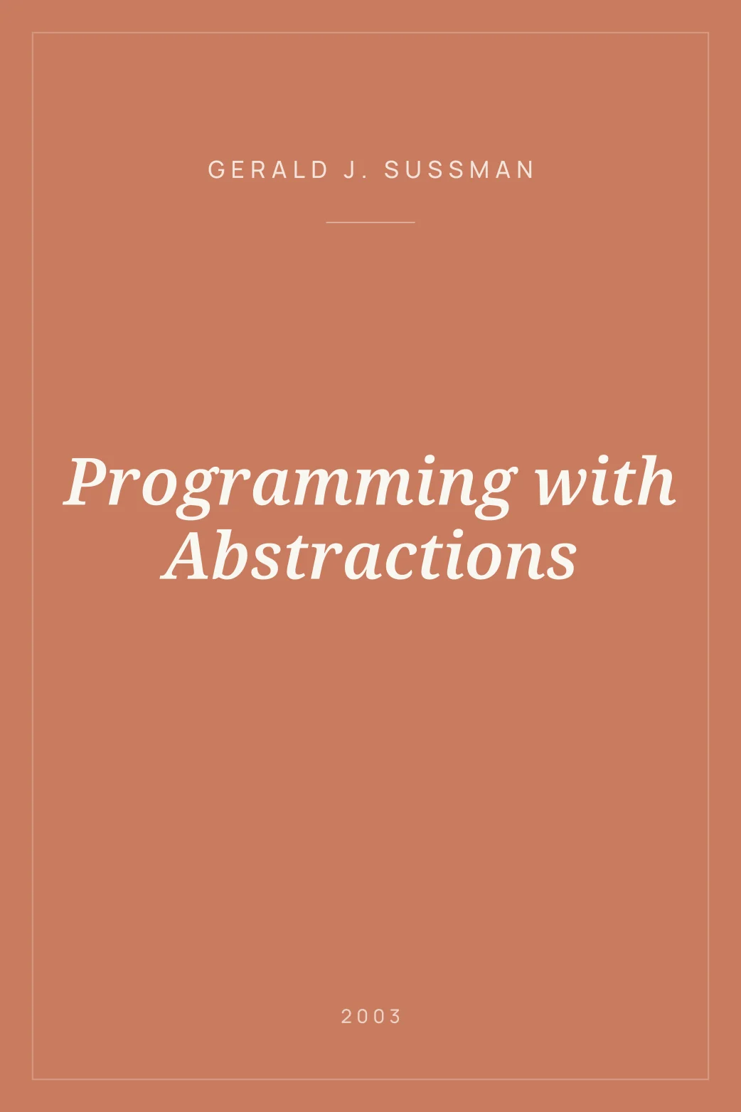 Portada de Programming with Abstractions