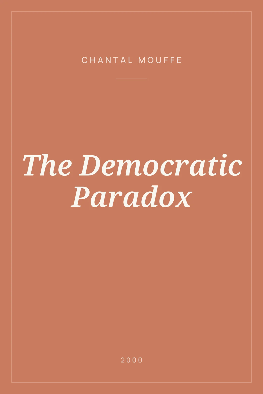 Portada de The Democratic Paradox