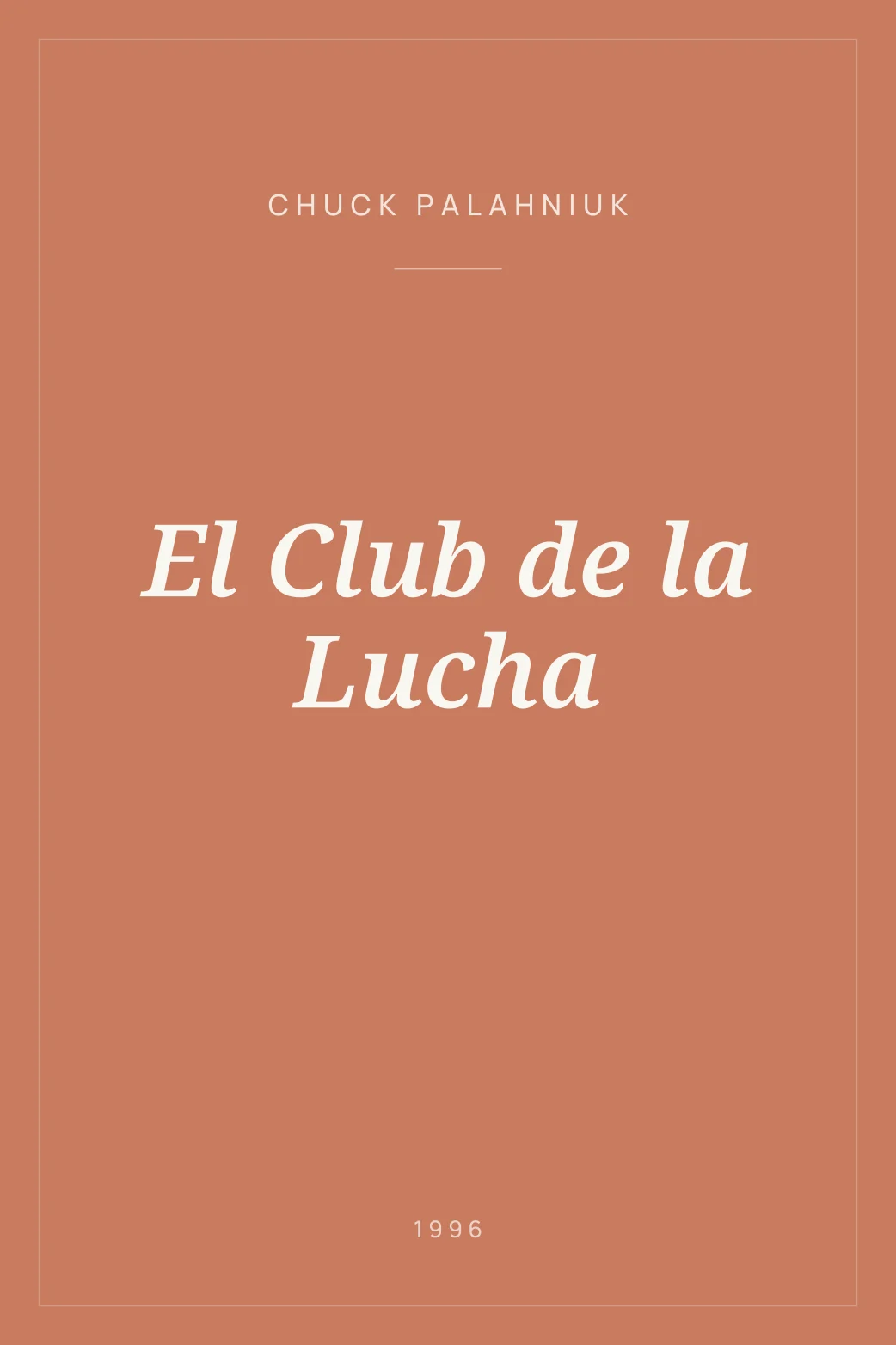 Portada de El Club de la Lucha