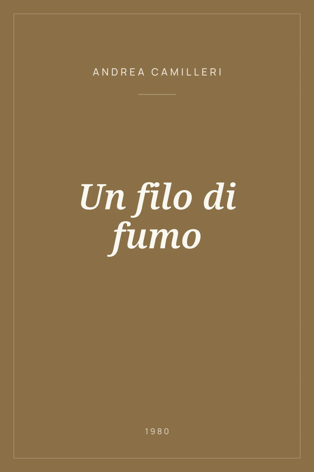 Portada de Un filo di fumo